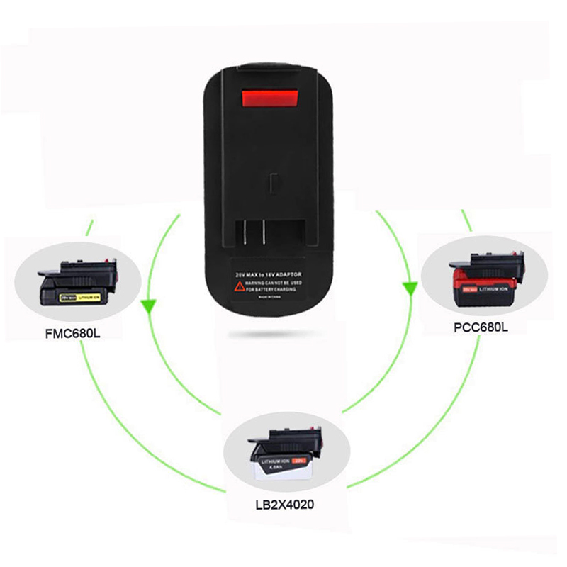 1 Adapter for Porter Cable / Black and Decker 20V MAX Lithium Battery to Power  Black and Decker 18V Ni-CD Tools