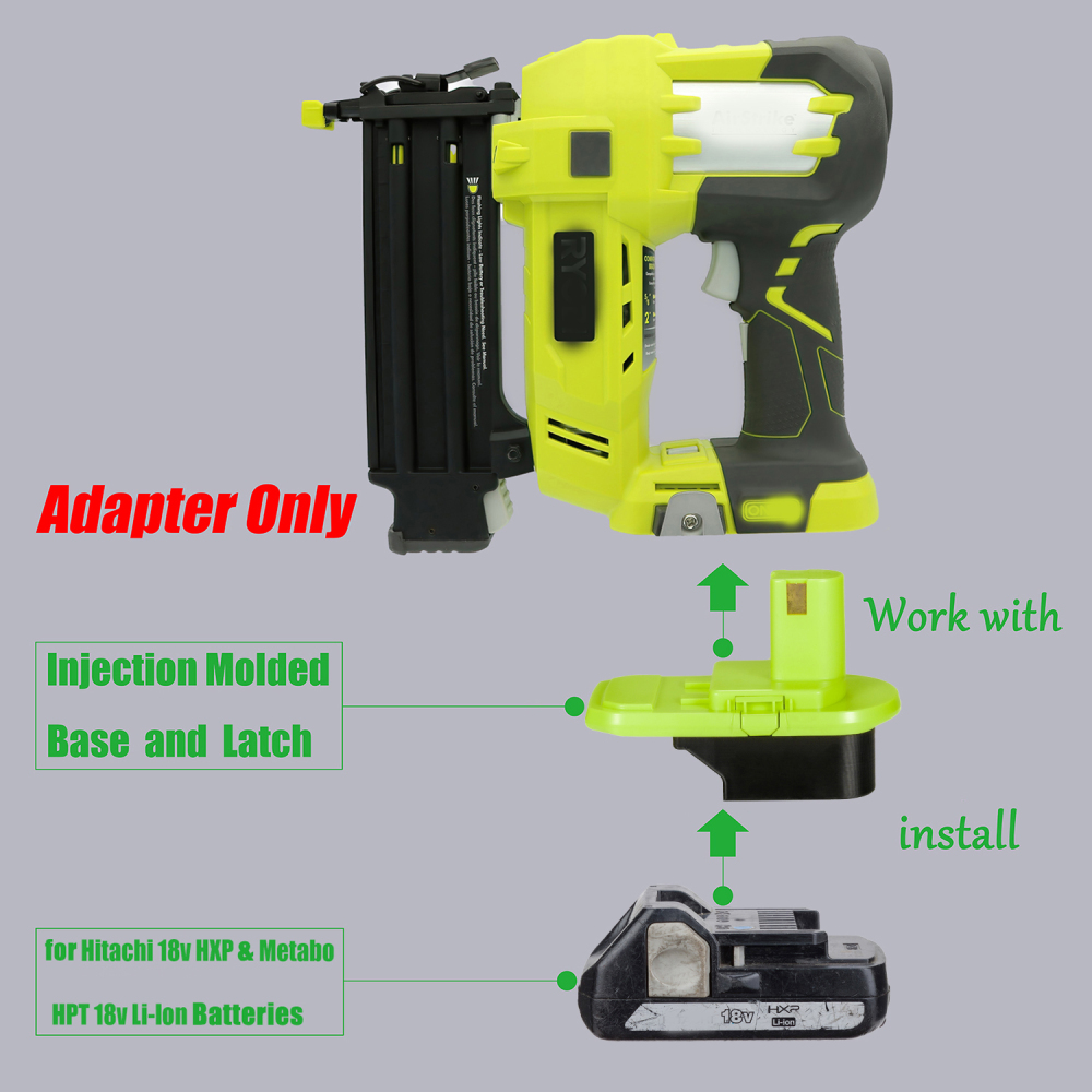 1 Adapter for Hitachi or Metabo HPT 18v Li-Ion Battery To Power Ryobi 18V Cordless Tools