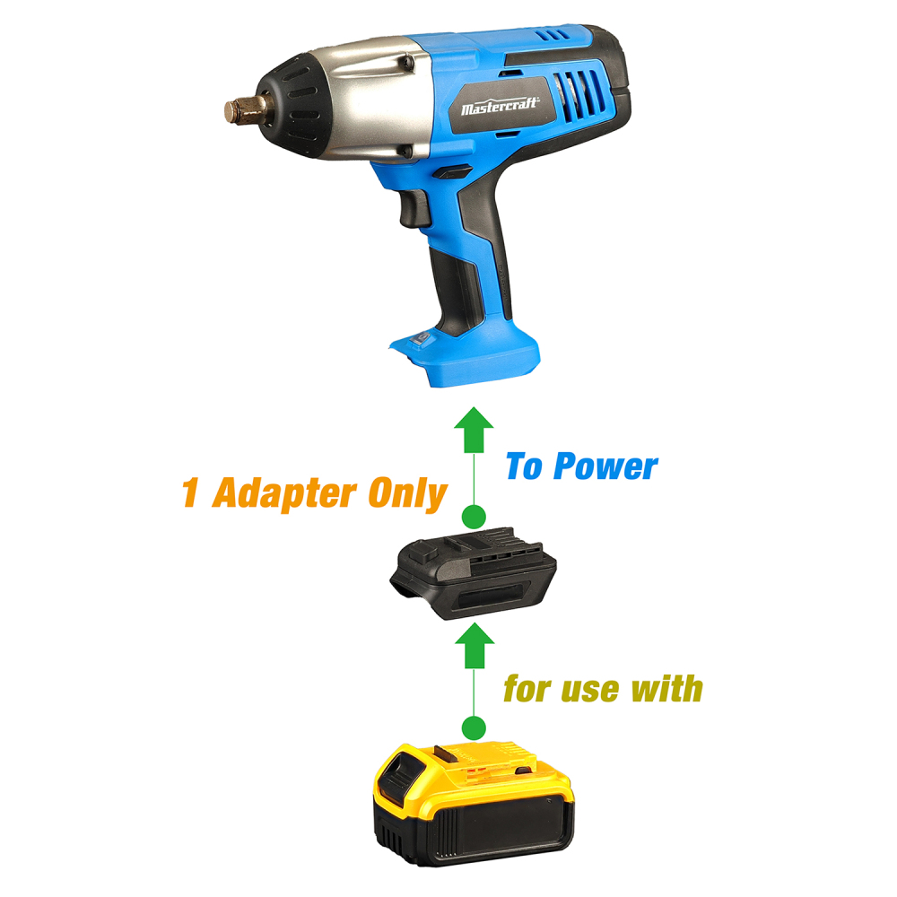 1x Adapter Mastercraft PWR-POD 20v Tools To DeWalt 20v MAX XR Batteries