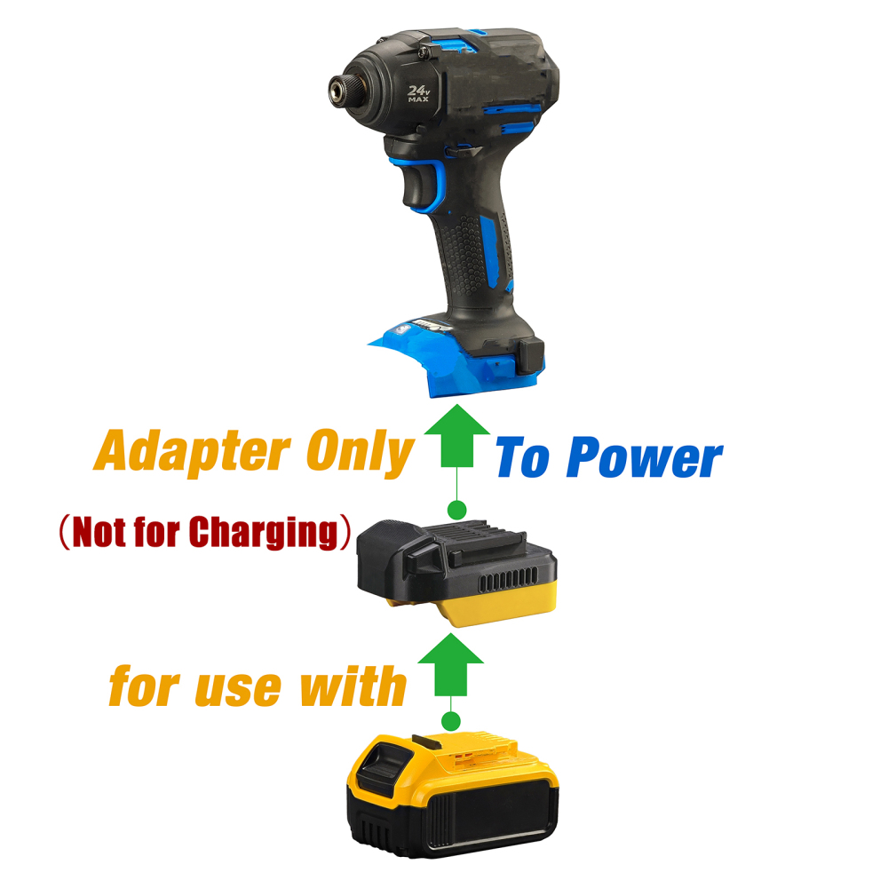 1 Boost Adapter for DeWalt 20V Battery to Power Kobalt 24V MAX Tools- Built-in low-voltage protection BMS