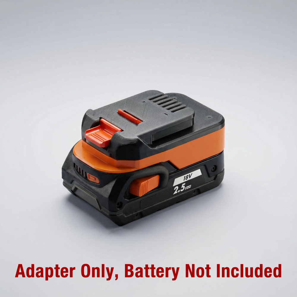 1x Adapter for Ridgid / AEG 18v Battery to MacNaught 18V Pump or Powergun Grease Gun - Built-in low-voltage protection BMS