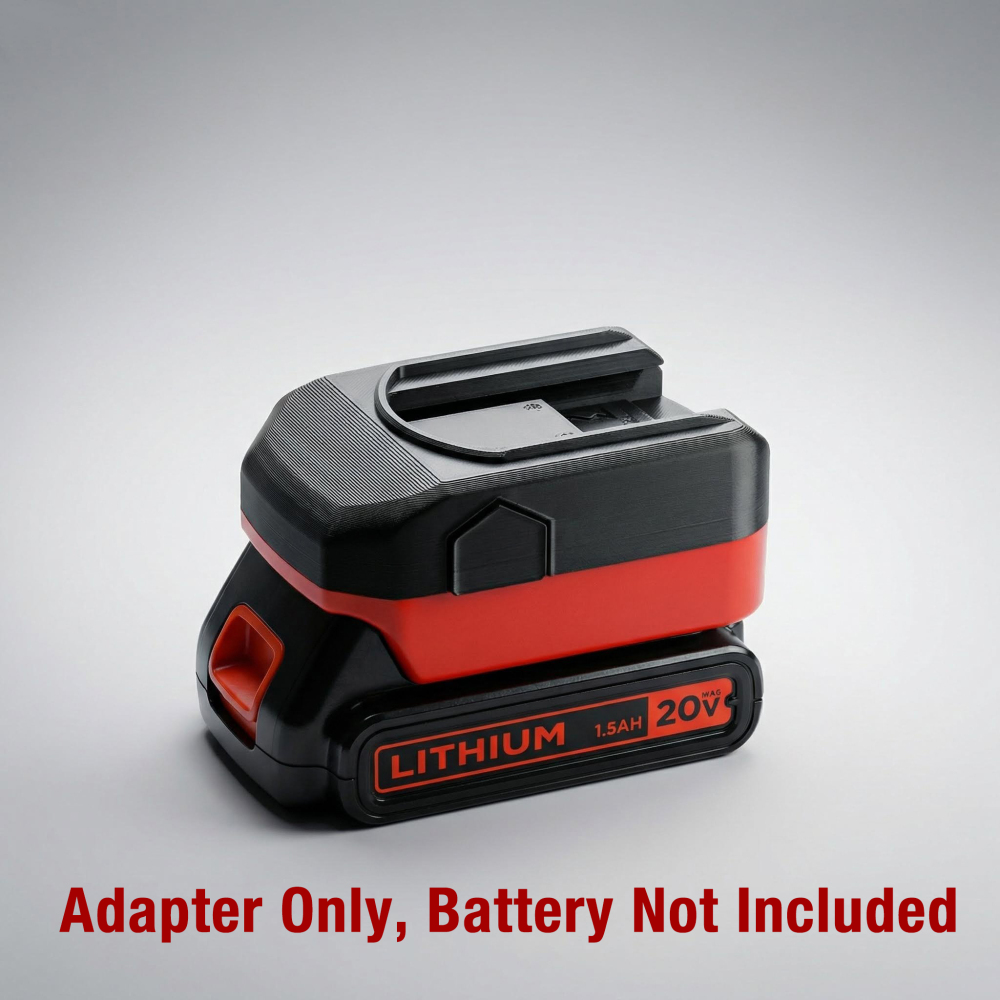 Adapter for Black and Decker / Porter Cable 20v MAX Li-ion Battery to Power Older Snap-on 18V Slider Ni-Cd Tools