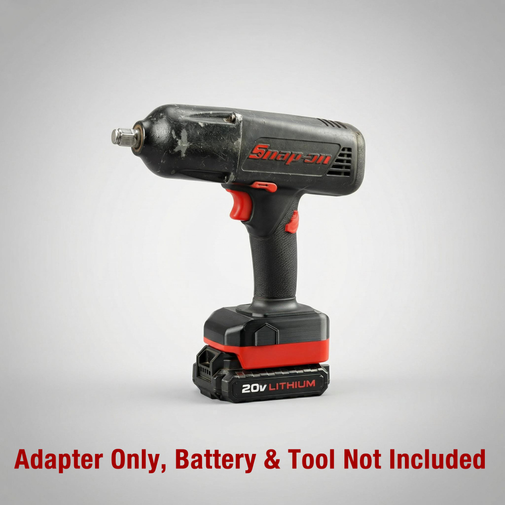 Adapter for Black and Decker / Porter Cable 20v MAX Li-ion Battery to Power Older Snap-on 18V Slider Ni-Cd Tools
