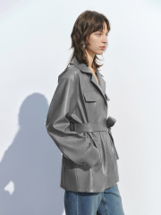 Women's detachable belt jacket