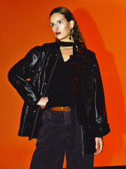 Women's leather coat