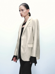 Women's leather coat