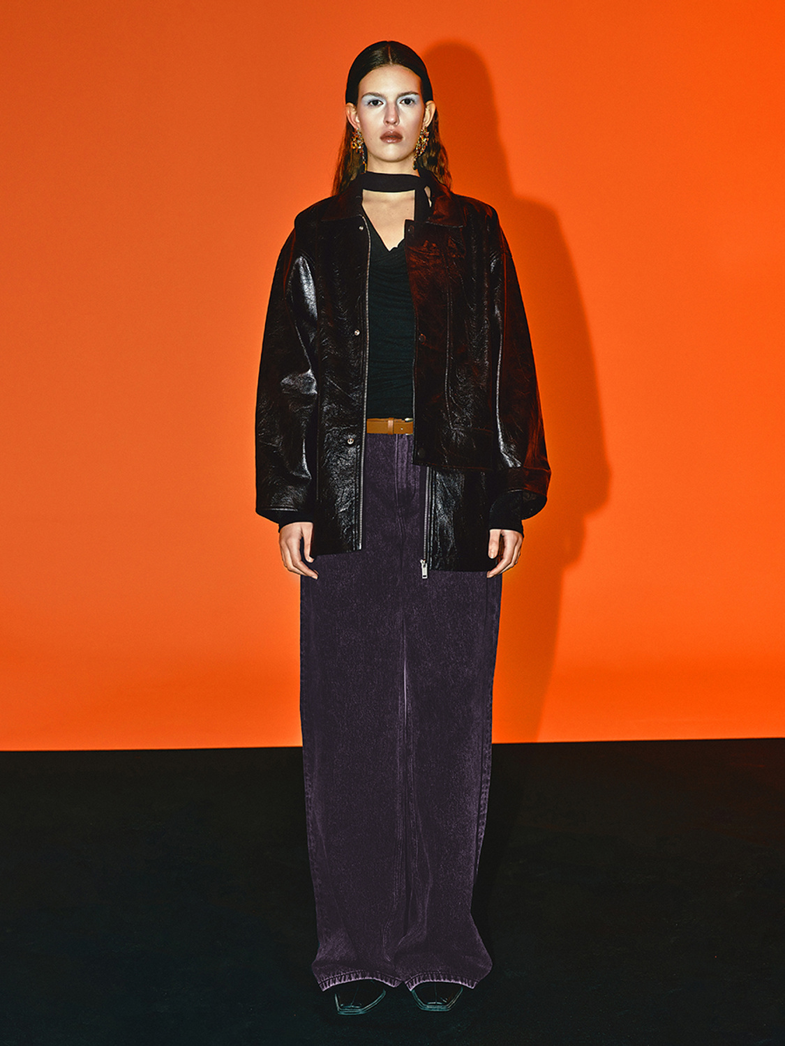 Women's leather coat