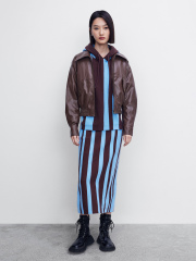 Women's motorcycle lapel jacket