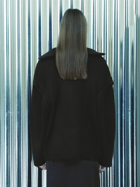 Women's double-zip knit cardigan