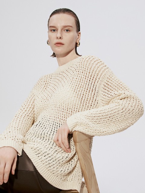 Women's textured knitwear