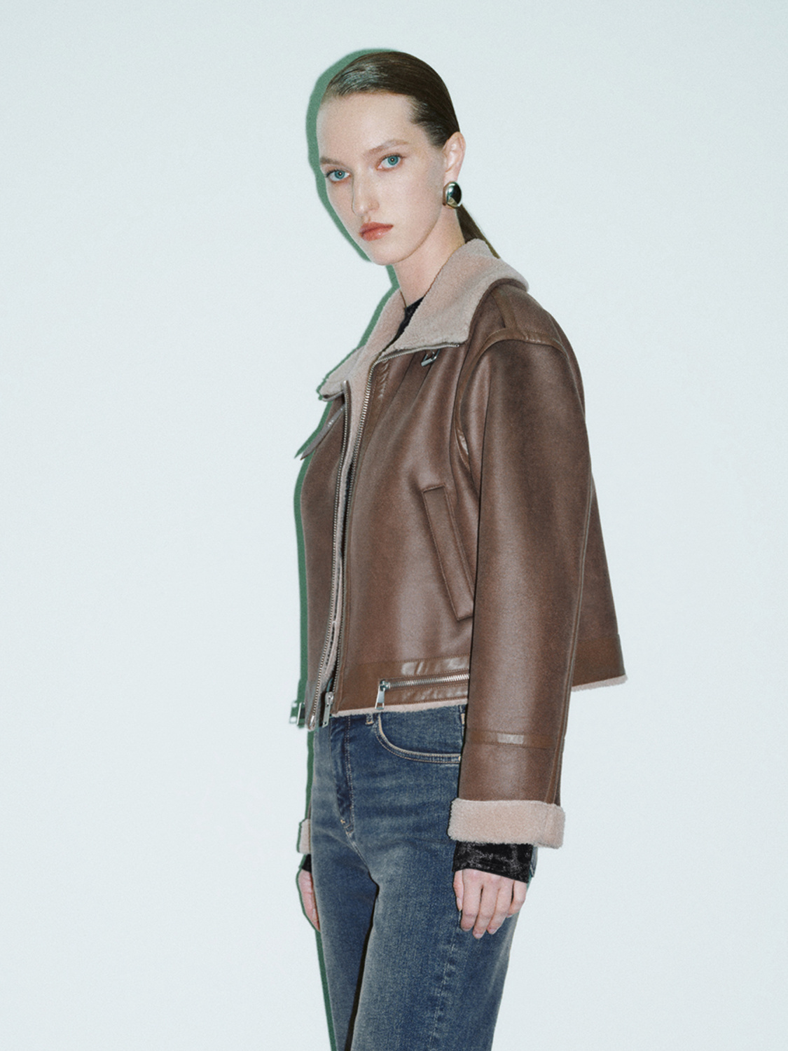 Patchwork coat for women