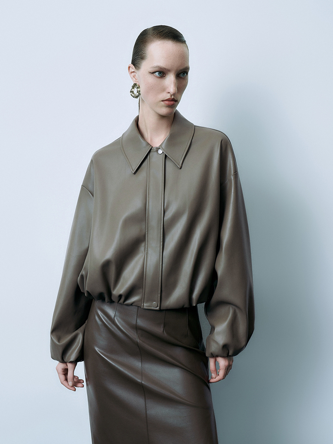 Women's lapel coat