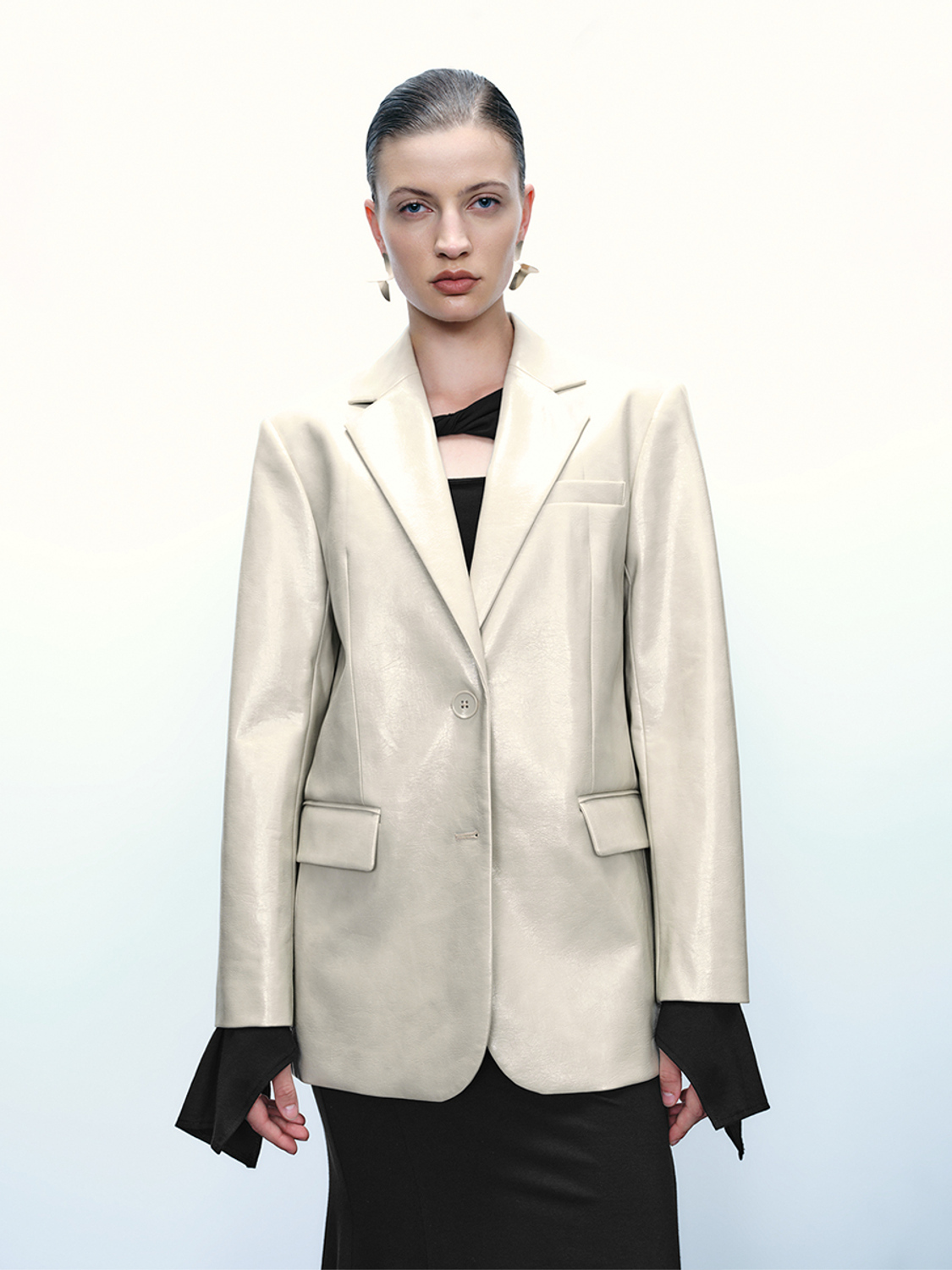Women's leather coat