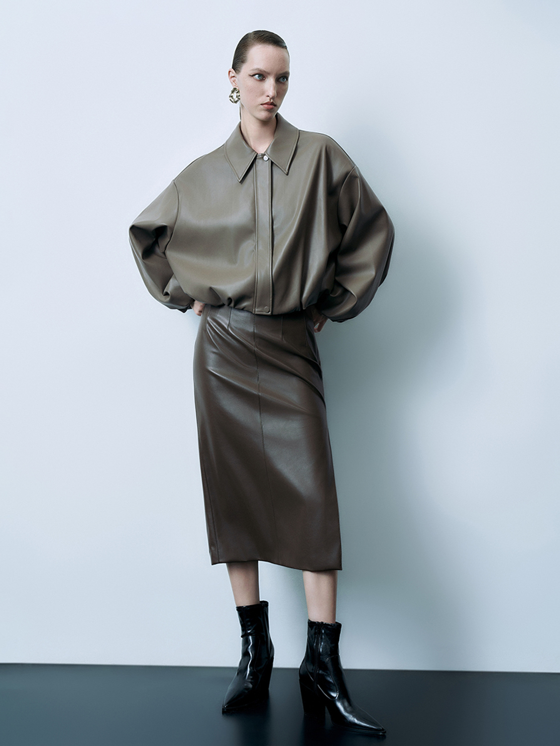 Women's lapel coat