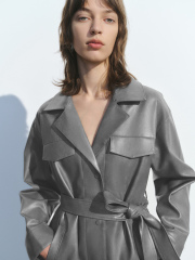 Women's detachable belt jacket