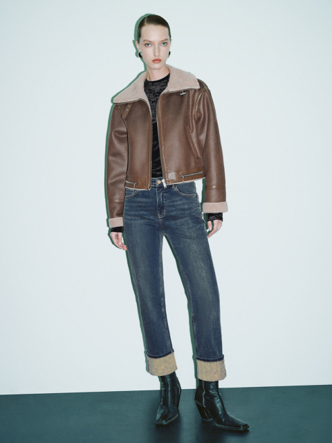 Patchwork coat for women
