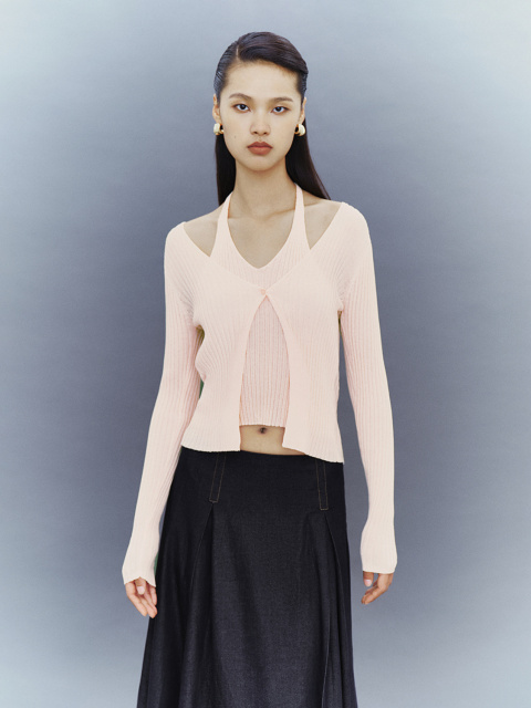 Women's fake two knitwear