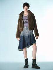 Women's stand collar loose coat