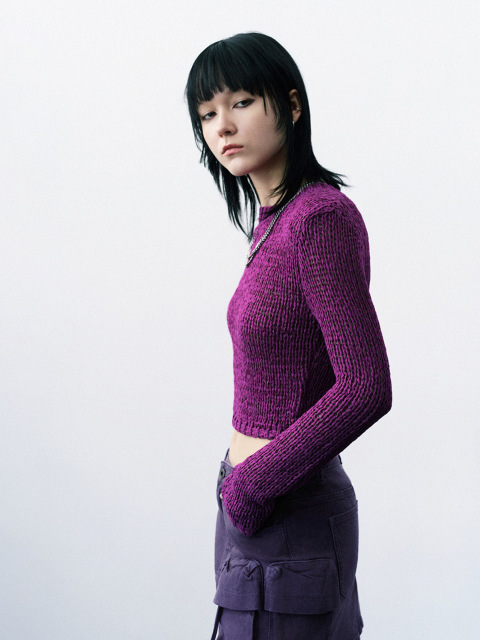 Women's textured knitwear