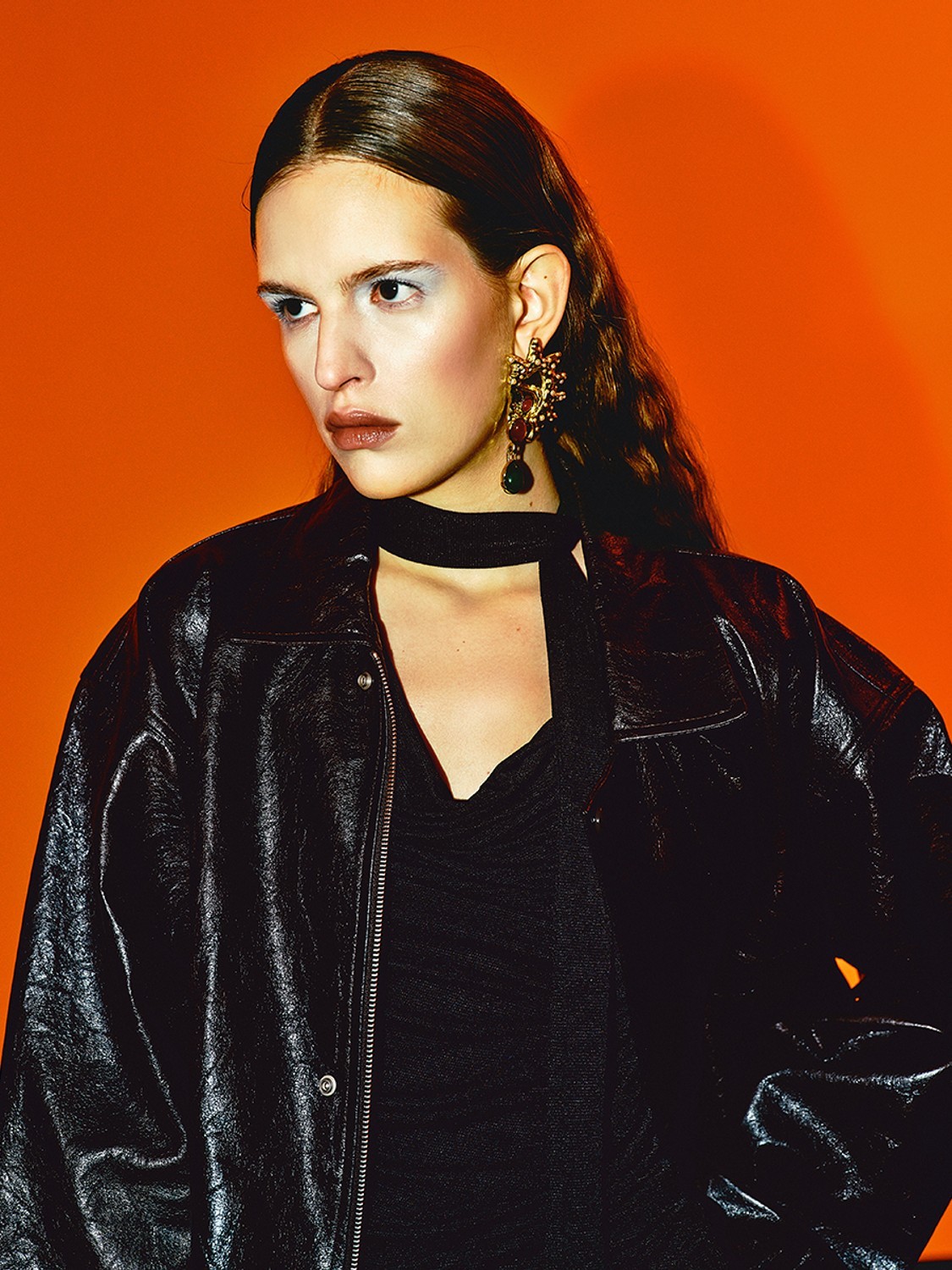 Women's leather coat