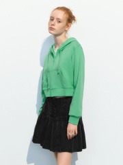Women's hooded drawstring jacket
