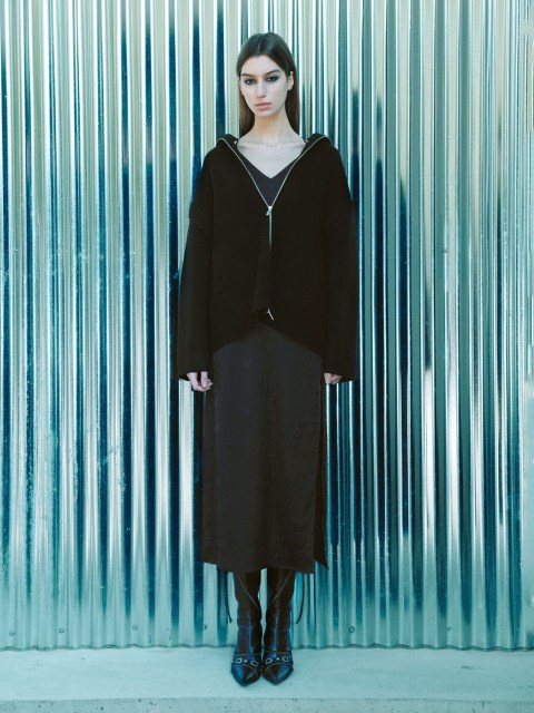 Women's double-zip knit cardigan