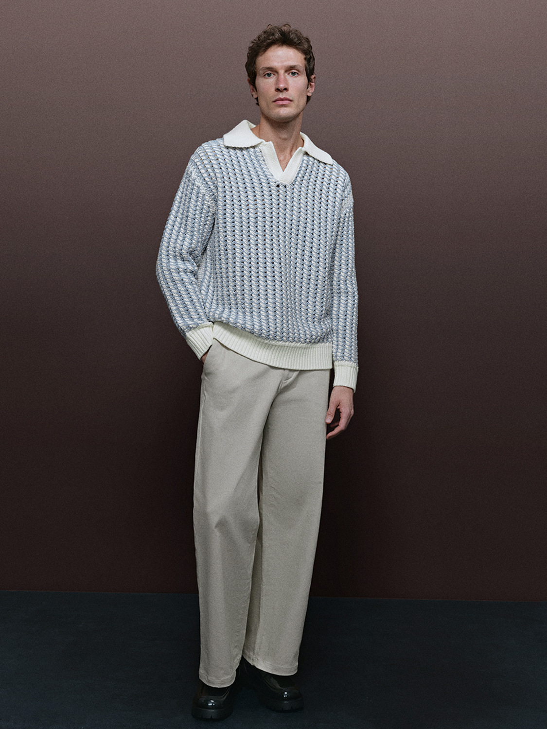 Men's contrasting knitwear