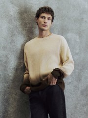 Men's crew neck tie-dyeing sweater