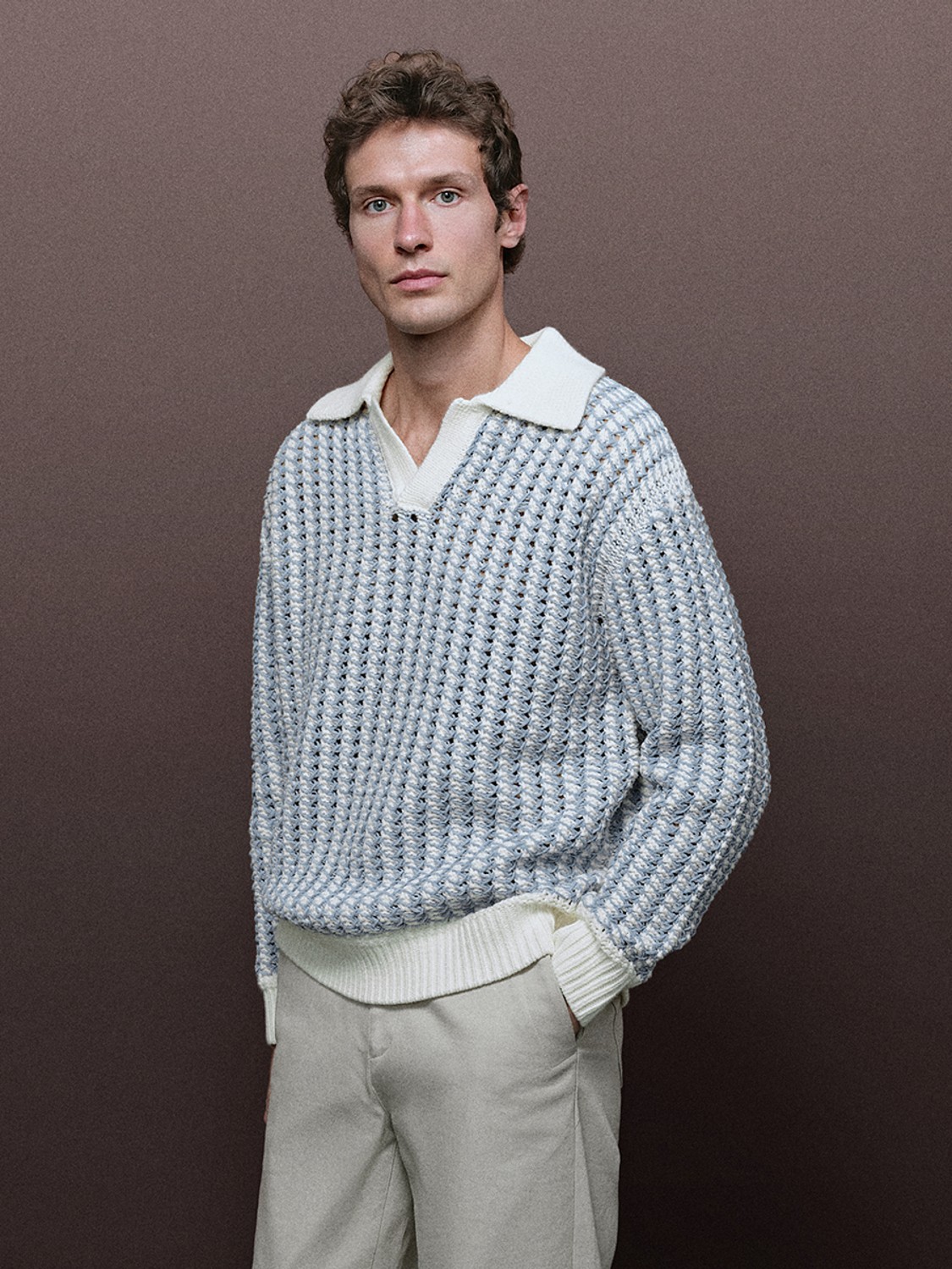 Men's contrasting knitwear