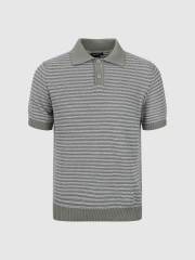 Men's striped short-sleeved knitwear
