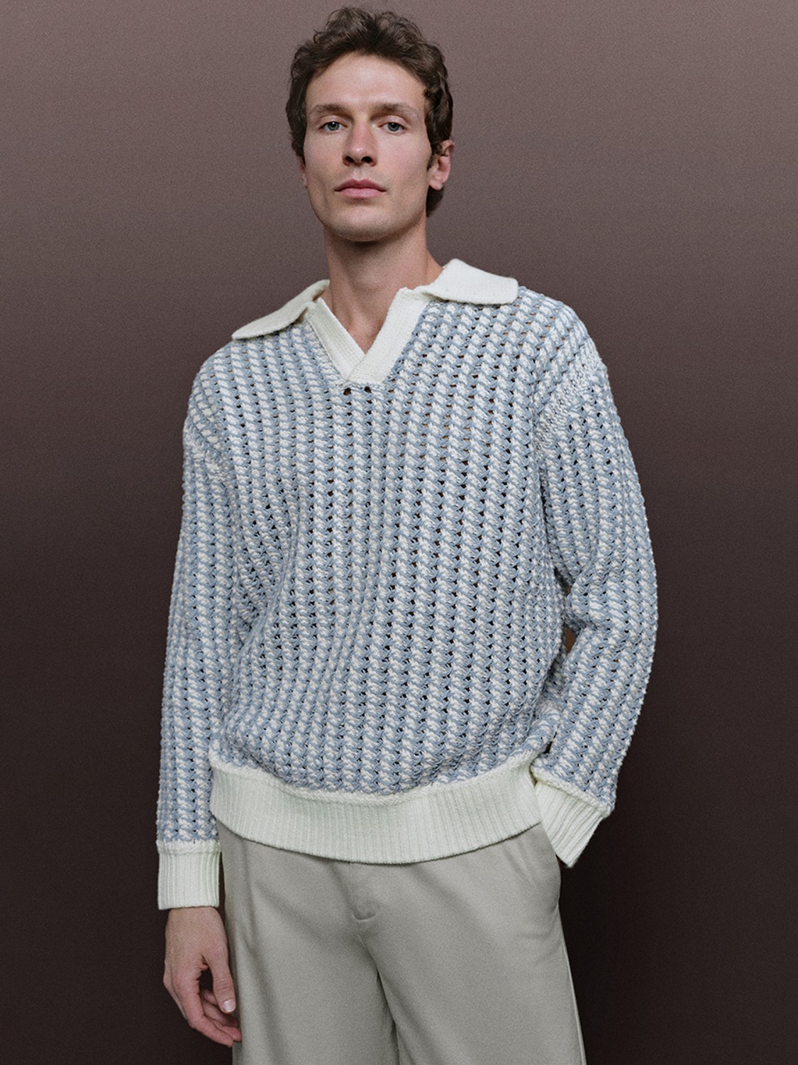 Men's contrasting knitwear