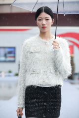 JUBAODI Tassel glitter ladies top sequin plus ladies skirt