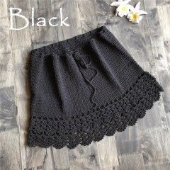Holiday seaside hand-woven hip wrap knitted beach skirt Swimsuit cover skirt A-line skirt Bikini cover skirt