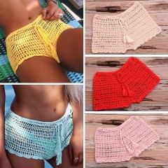 Handwoven women's swim trunks Lace cutout boxers Hot shorts Beach vacation beach pants Boxer shorts