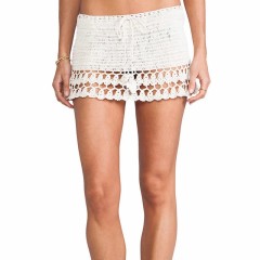 Holiday seaside hand-woven hip wrap knitted beach skirt Swimsuit cover skirt A-line skirt Bikini cover skirt