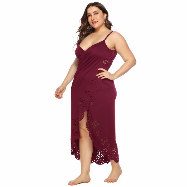 New seaside hollowed-out cover skirt plus-size bikini cover skirt halter beach skirt a wrap skirt swimsuit