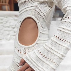 Beach dress cover up knitted waist waist flared sleeve sun protection swimsuit cover up sexy holiday long skirt bikini cover skirt