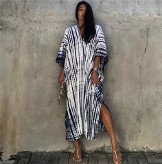 Bikini blouse Europe and the United States loose rayon printed swimsuit cover skirt gown holiday sunblock skirt beach blouse