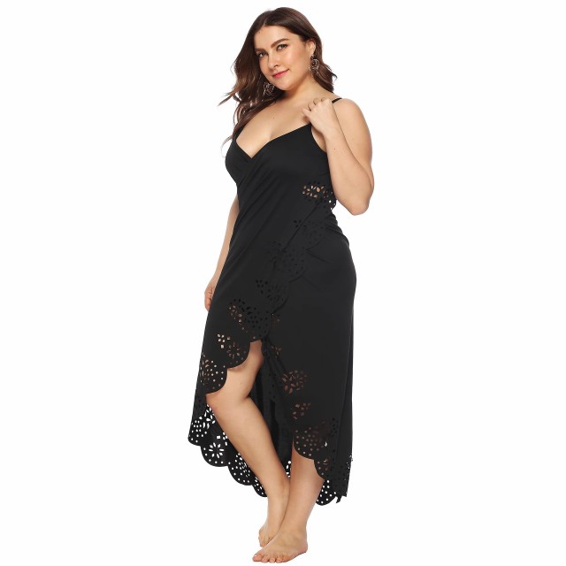 New seaside hollowed-out cover skirt plus-size bikini cover skirt halter beach skirt a wrap skirt swimsuit