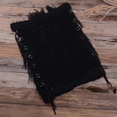 Hollowed-out hoops long fringe skirt Long bikini bikini beach dress