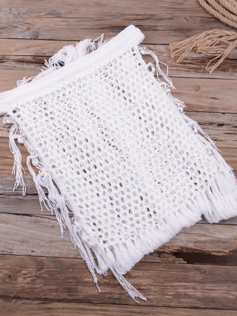 Hollowed-out hoops long fringe skirt Long bikini bikini beach dress