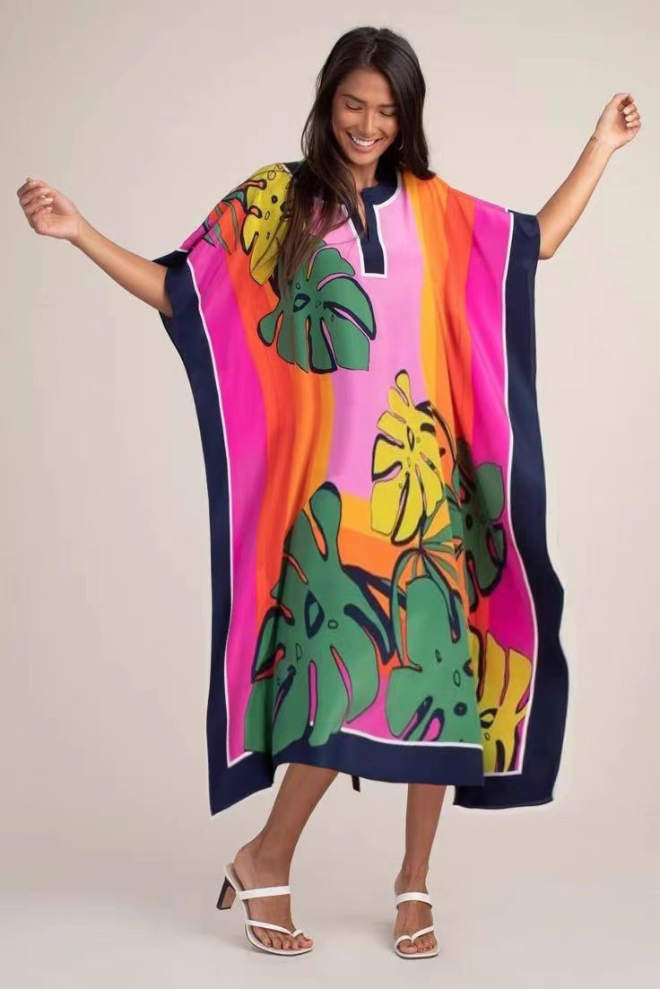 Beach long skirt tourist beach smock Gown holiday dress Bikini smock