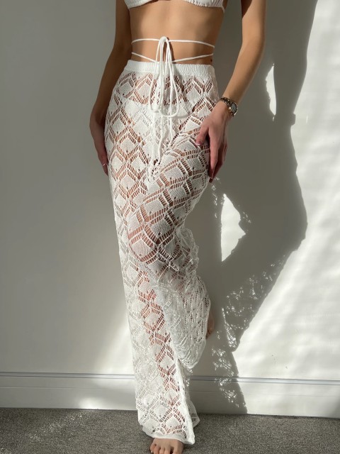 Beach knit cut-out pants casual sexy tethered high-waisted swimsuit bikini sunblock pants