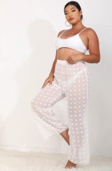 See through stereo chiffon plus big size beach pants swimsuit bikini sunblock pants