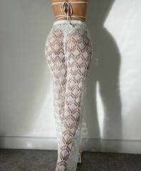 Beach knit cut-out pants casual sexy tethered high-waisted swimsuit bikini sunblock pants