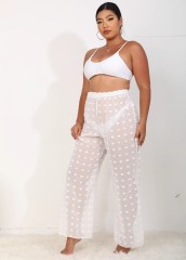 See through stereo chiffon plus big size beach pants swimsuit bikini sunblock pants