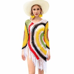 Sunblock beach cover-up Bosimi Asia-Europe United States retro palace hot springs hollow seaside swimsuit bikini cover-up