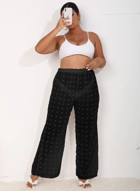 See through stereo chiffon plus big size beach pants swimsuit bikini sunblock pants