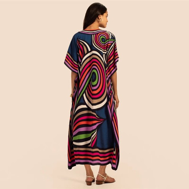 Beach long skirt tourist beach smock Gown holiday dress Bikini smock