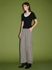 JUBAODI Women's fake two knitwear